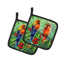 Load image into Gallery viewer, Fred and Freda Parrots Pot Holders - Set of 2 Decorative Kitchen Helpers | Made in the USA