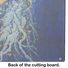 Load image into Gallery viewer, Free Fall Jellyfish Glass Cutting Boards – Durable, Decorative Kitchen Art
