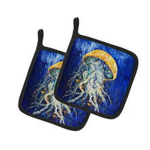 Load image into Gallery viewer, Free Fall Jellyfish Pot Holders - Set of 2 Decorative Kitchen Helpers | Made in the USA