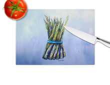 Load image into Gallery viewer, Fresh Bunch Asparagus Glass Cutting Boards – Durable, Decorative Kitchen Art