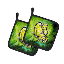 Load image into Gallery viewer, Glover Fly Sage Butterfly Pot Holders - Set of 2 Decorative Kitchen Helpers | Made in the USA