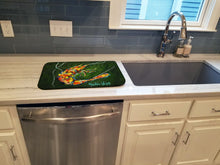 Load image into Gallery viewer, Green Waters Shrimp Dish Drying Mat – Absorbent, Artistic Kitchen Essentials