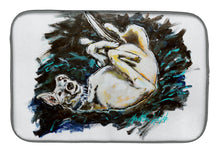 Load image into Gallery viewer, Happy Times Greyhoud Dish Drying Mat – Absorbent, Artistic Kitchen Essentials