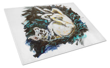 Load image into Gallery viewer, Happy Times Greyhoud Glass Cutting Boards – Durable, Decorative Kitchen Art
