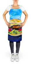 Load image into Gallery viewer, I Want Mine Dressed Hamburger Apron – Artist-Designed Kitchen, BBQ &amp; Craft Apron