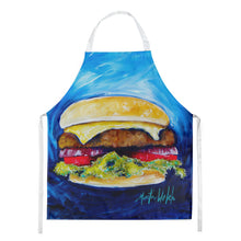 Load image into Gallery viewer, I Want Mine Dressed Hamburger Apron – Artist-Designed Kitchen, BBQ &amp; Craft Apron