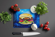 Load image into Gallery viewer, I Want Mine Dressed Hamburger Glass Cutting Boards – Durable, Decorative Kitchen Art