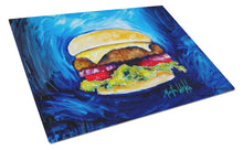 Load image into Gallery viewer, I Want Mine Dressed Hamburger Glass Cutting Boards – Durable, Decorative Kitchen Art