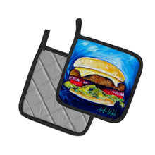 Load image into Gallery viewer, I Want Mine Dressed Hamburger Pot Holders - Set of 2 Decorative Kitchen Helpers | Made in the USA