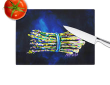 Load image into Gallery viewer, Jaimie's Bunch Asparagas Glass Cutting Boards – Durable, Decorative Kitchen Art