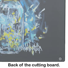 Load image into Gallery viewer, Lightning Bugs Glass Cutting Boards – Durable, Decorative Kitchen Art