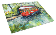 Load image into Gallery viewer, Little Red Street Car Glass Cutting Boards – Durable, Decorative Kitchen Art
