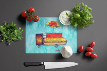 Load image into Gallery viewer, Hot Dog Cart Glass Cutting Boards – Durable, Decorative Kitchen Art