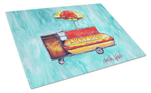 Load image into Gallery viewer, Hot Dog Cart Glass Cutting Boards – Durable, Decorative Kitchen Art