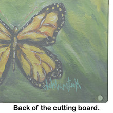Load image into Gallery viewer, Monarch Glover Fly Butterfly Glass Cutting Boards – Durable, Decorative Kitchen Art