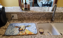 Load image into Gallery viewer, Moo Cow Dish Drying Mat – Absorbent, Artistic Kitchen Essentials