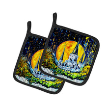 Load image into Gallery viewer, Moonlight Shadows Pot Holders - Set of 2 Decorative Kitchen Helpers | Made in the USA