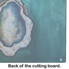 Load image into Gallery viewer, One Shell Oyster Glass Cutting Boards – Durable, Decorative Kitchen Art