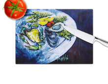 Load image into Gallery viewer, Oyster Plate Glass Cutting Boards – Durable, Decorative Kitchen Art