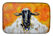Load image into Gallery viewer, Peach Wool Sheep Dish Drying Mat – Absorbent, Artistic Kitchen Essentials