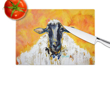 Load image into Gallery viewer, Peach Wool Sheep Glass Cutting Boards – Durable, Decorative Kitchen Art