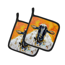 Load image into Gallery viewer, Peach Wool Sheep Pot Holders - Set of 2 Decorative Kitchen Helpers | Made in the USA
