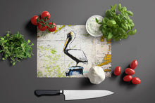 Load image into Gallery viewer, Pelican on Map Glass Cutting Boards – Durable, Decorative Kitchen Art
