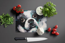 Load image into Gallery viewer, Boston Terrier Pretty Please Glass Cutting Boards – Durable, Decorative Kitchen Art