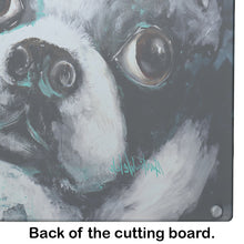 Load image into Gallery viewer, Boston Terrier Pretty Please Glass Cutting Boards – Durable, Decorative Kitchen Art