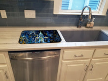 Load image into Gallery viewer, Raining Stars Dish Drying Mat – Absorbent, Artistic Kitchen Essentials