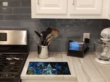 Load image into Gallery viewer, Raining Stars Glass Cutting Boards – Durable, Decorative Kitchen Art
