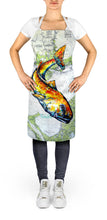 Load image into Gallery viewer, Red Fish On Map Apron – Artist-Designed Kitchen, BBQ &amp; Craft Apron