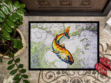 Load image into Gallery viewer, Red Fish On Map Doormat-24x36 Indoor / Outdoor Rug | Made in USA