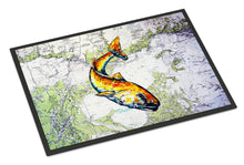 Load image into Gallery viewer, Red Fish On Map Doormat-24x36 Indoor / Outdoor Rug | Made in USA
