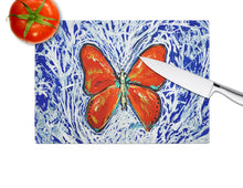 Load image into Gallery viewer, Red Glider Butterfly Glass Cutting Boards – Durable, Decorative Kitchen Art