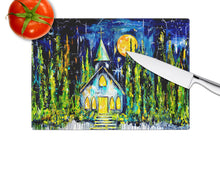 Load image into Gallery viewer, Rock of Ages Church Glass Cutting Boards – Durable, Decorative Kitchen Art