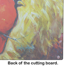 Load image into Gallery viewer, Sha Red Baba Bird Glass Cutting Boards – Durable, Decorative Kitchen Art