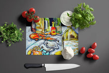 Load image into Gallery viewer, Sit A Spell Seafood Dinner Glass Cutting Boards – Durable, Decorative Kitchen Art