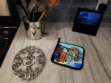 Load image into Gallery viewer, Somewhere Close Pot Holders - Set of 2 Decorative Kitchen Helpers | Made in the USA