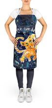 Load image into Gallery viewer, Space Cat Det Cat Apron – Artist-Designed Kitchen, BBQ &amp; Craft Apron