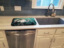 Load image into Gallery viewer, Heron Stretch Dish Drying Mat – Absorbent, Artistic Kitchen Essentials