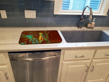 Load image into Gallery viewer, Stuck on Boo Grasshopper Dish Drying Mat – Absorbent, Artistic Kitchen Essentials