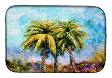Load image into Gallery viewer, Summer Breezes Palm Tree Dish Drying Mat – Absorbent, Artistic Kitchen Essentials