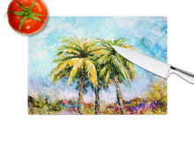 Load image into Gallery viewer, Summer Breezes Palm Tree Glass Cutting Boards – Durable, Decorative Kitchen Art