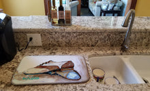 Load image into Gallery viewer, Tap Doses Shoes Dish Drying Mat – Absorbent, Artistic Kitchen Essentials