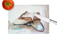 Load image into Gallery viewer, Tap Doses Shoes Glass Cutting Boards – Durable, Decorative Kitchen Art