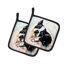Load image into Gallery viewer, Boston Terrier The Look Pot Holders - Set of 2 Decorative Kitchen Helpers | Made in the USA