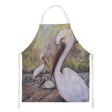 Load image into Gallery viewer, Three Pelicans on a Pier Apron – Artist-Designed Kitchen, BBQ &amp; Craft Apron