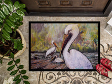 Load image into Gallery viewer, Three Pelicans on a Pier Doormat-24x36 Indoor / Outdoor Rug | Made in USA