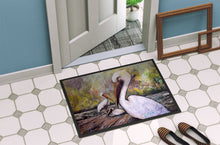 Load image into Gallery viewer, Three Pelicans on a Pier Doormat-24x36 Indoor / Outdoor Rug | Made in USA